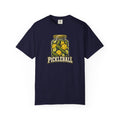 Navy colored Pickleball Jar t-shirt with illustrated jar of pickleballs and bold vintage typography.