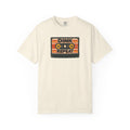 Ivory colored Dink. Repeat. pickleball t-shirt with orange-and-black retro badge-style typography.